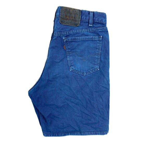 Levi's 550 Relaxed Fit Denim Shorts Retro USA Men's 34 Vintage Distressed Blue - Picture 1 of 14
